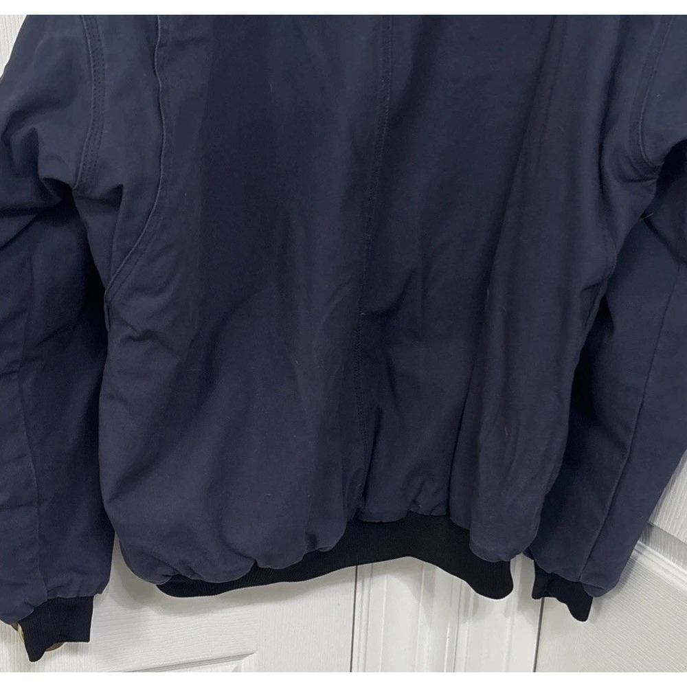 Berne Mens Workwear Jacket Duck Canvas Full Zip Hood Industrial HJ51ND 2XL Blue - Picture 10 of 15